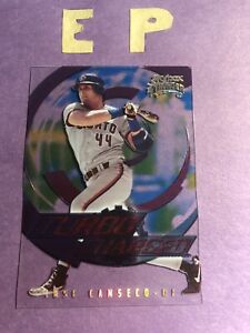 1999 Skybox Thunder Turbo Charged Jose Canseco Clear Acetate Blue Jays Rare!