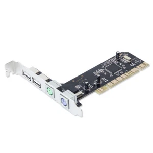 PCI 32bit to 2x USB 2.0 + 2x PS2 PS/2 Port For PC Keyboard Mouse Adapter Card - Picture 1 of 4