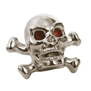 Trik Topz Ventilkappen, Skull Head, Chrom, für Harley - Davidson - Picture 1 of 1