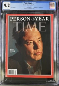 ⭐️ Time Magazine Elon Musk 2021 Person of the Year - Donald Trump - CGC 9.2🔥 - Picture 1 of 2