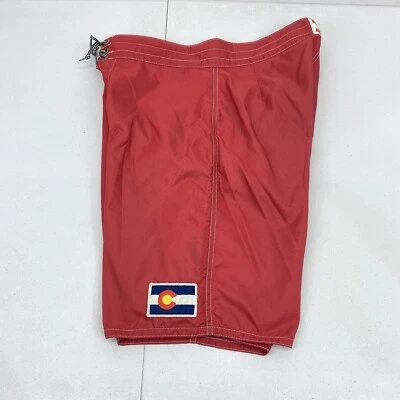 Pantalones Cortos Birdwell Beach Britches Hombres 31X9 Rojo Nylon EE. UU. Surf Playa Verano Logo Foto 1 de 4