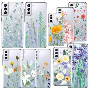 Custodia telefono ultra gel floreale per Samsung Galaxy S24 S21 FE S22 S23 - Foto 1 di 122