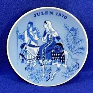 PLATO DE NAVIDAD Julen 1970 Edición Limitada Coleccionista Camino a Belén Noruega Azul - Imagen 1 de 4