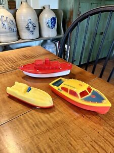 Vintage 1950’s Renwal Sea King Reversible Car Racer & Speed Boat Plastic Toy Lot