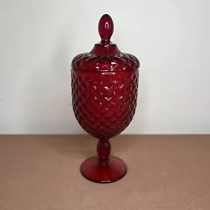 Vintage Ruby Red Glass Urn - Picture 1 of 8