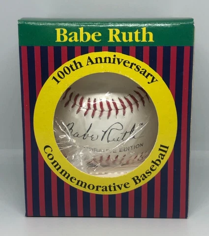 BABE RUTH 100TH Anniversary Commemorative SIGNATURE BASEBALL ORIGINAL BOX Cover