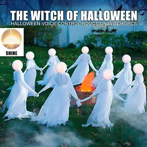 Halloween Animated Ghost With Scary Sound & Colorful Light Decorations For Home - Picture 1 of 11