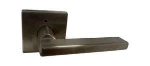Kwikset Halifax 155HFL-15 Square Privacy Door Lever 155HFL15 - Satin Nickel - Picture 1 of 2