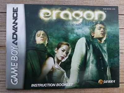 GAME BOY ADVANCE GBA Eragon INSTRUCTIONAL MANUAL ONLY - Image 1 of 2
