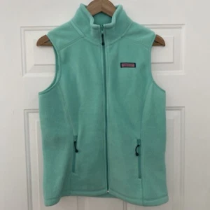 Vineyard Vines Westerly Mint Green Fleece Full Zip Vest - Size S - Picture 1 of 4