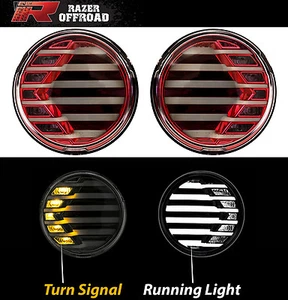 RED+Clear lens+Turn Signal LED+DRL Running Light for 07-17 Jeep Wrangler JK - Picture 1 of 4