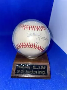 Authentic Signed Steve Avery NLCS MVP Auto Baseball Rawlings /1600 - Foto 1 di 3
