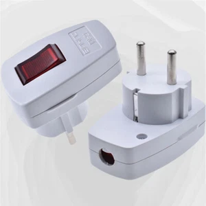Rewireable EU Power Plug Wih on-off Power Swtich 250V 10A Receptacle Connector - Photo 1/5