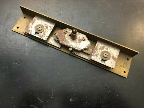 Antique French Brass Furniture Armoire Locks A. HUGON (No Keys) Cover