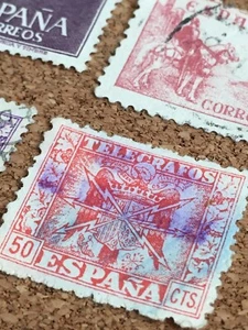 UOES Spain Used Stamp España Franked Europe Vintage 1940s 1950s classic postage - Picture 1 of 6