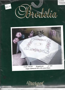 Brodelia Margot Creation Paris Roses Symphonie Printed Embroidery Cloth NIP - Picture 1 of 2
