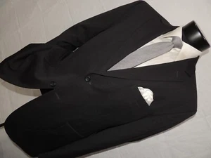Pronto Uomo Men's Solid Charcoal Gray 2 Button Dual Vent Flat Front Suit 42 Reg - Picture 1 of 18