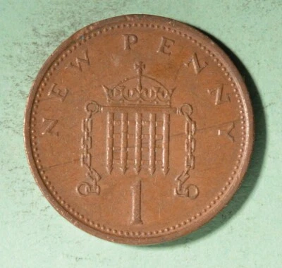 GREAT BRITAIN  -  ONE  PENNY -  1973 - circulated - Image 1 of 2