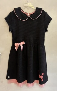 AMERICAN GIRLS Maryellen Poodle Dress Girls Size 12 Black Pink 50s Beforever - Picture 1 of 8