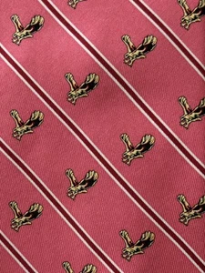 VINEYARD VINES  EUC Pink & Multi Green Hawks Striped Silk Tie USA  58½ x 3¾ - Picture 1 of 5