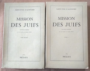 MISSION DES JUIFS. SAINTT-YVES D'ALVEYDRE. 2 VOLUMES. NICLAUS. 1956 - Picture 1 of 8