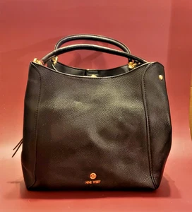 Stylish Nine West Etta Jet Set Carryall Purse Black NWT - Picture 1 of 7