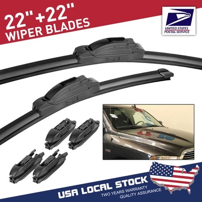 Juego de 2 escobillas limpiaparabrisas para todas las estaciones para Dodge Ram 1500 2500 3500 2009-2018 Foto 1 de 4