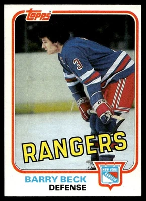 1981-82 Topps Barry Beck New York Rangers #3 - Image 1 of 2