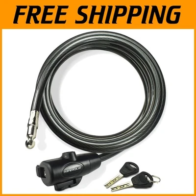 Dustproof 3/8" Bike Lock with Key - 15 Ft Heavy-Duty Anti-Theft Security Cable - Image 1 of 4