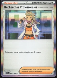 Carte Pokémon Recherches Professorales 189/198 Holo   Écarlate et Violet FR - Picture 1 of 2