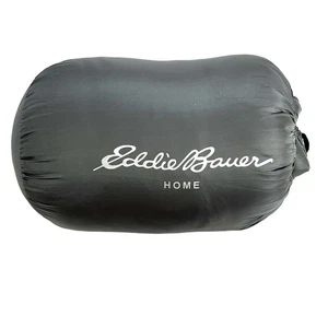 Eddie Bauer Home Gray Packable Down Alternative Blanket Travel Camping 57”x68” - Picture 1 of 17