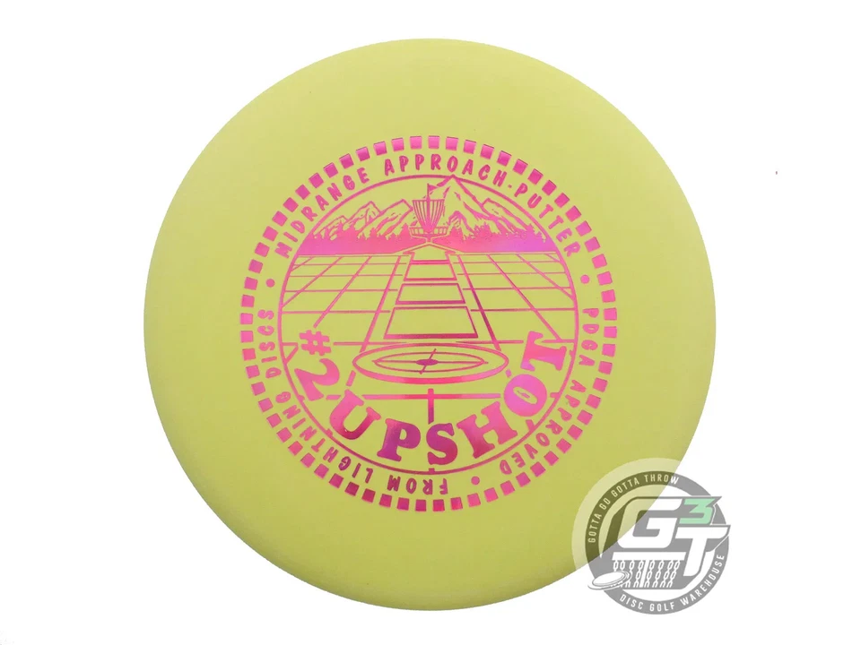 NEW Lightning Standard #2 Upshot 167g Mustard Pink Holo Foil Putter Golf Disc - Image 1 of 1