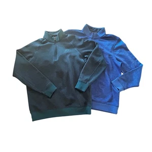 Under Armour ColdGear Quarter Zip Pullover Top Shirts Bundle Set Mens Large Blue - Picture 1 of 10