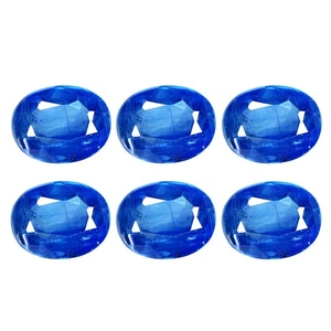 Lote de 6 piezas 2,47 quilates VVS SUPREMO ovalado 5 x 4 mm azul real 100 % natural cianita de Nepal - Imagen 1 de 5