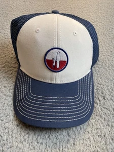 Johnnie O Hat Cap Mens OS Blue white Logo Adjustable Snap Back Golf Performance - Picture 1 of 11