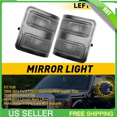 Espejo lateral luz señal de giro lente transparente para Ford F150 Lincoln Mark LT 2013-2014 Foto 1 de 4