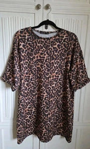 Boohoo Size 16 Tunic Top - Animal Print, Stretchy, Short Sleeved (203) - Picture 1 of 12