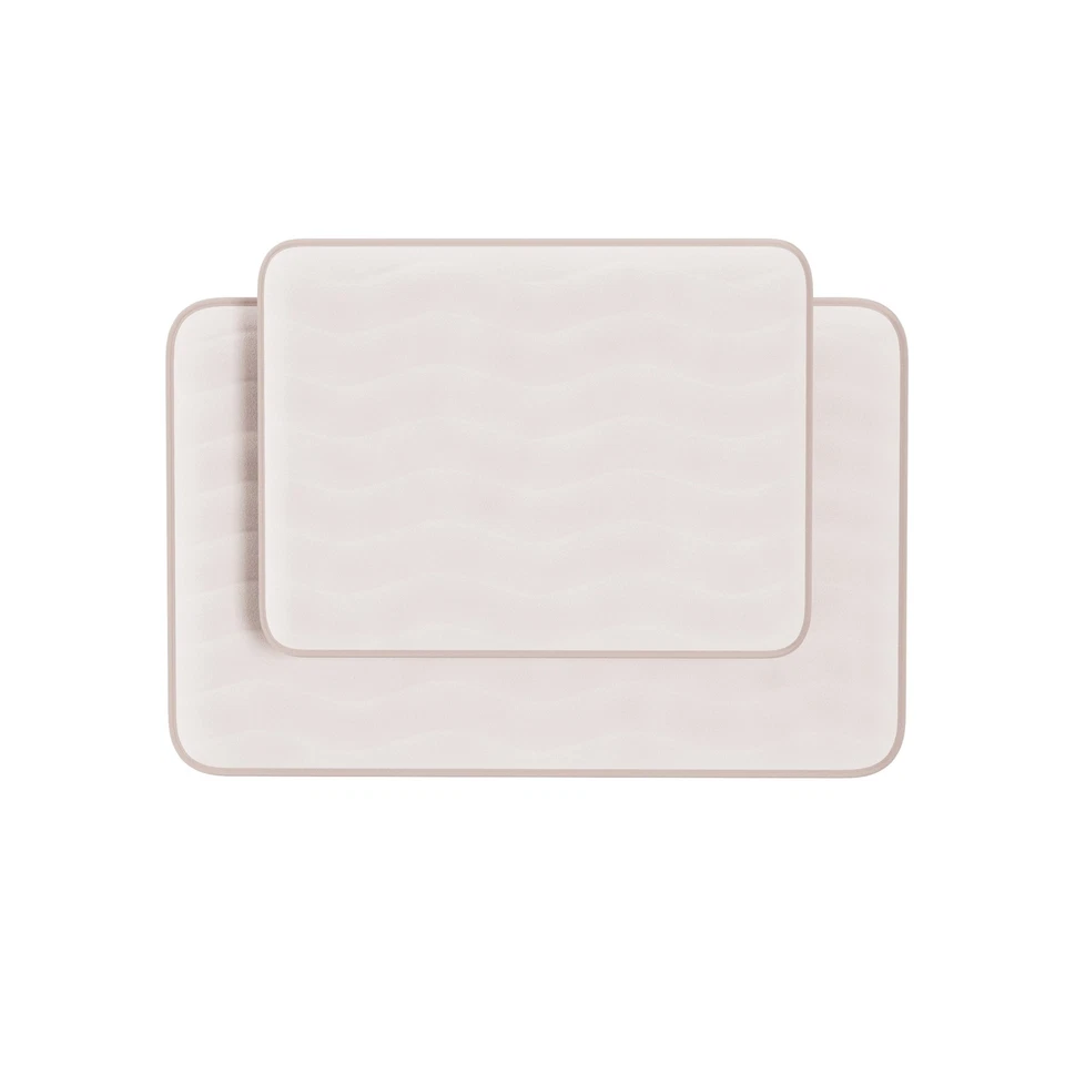 Набор из 2 мягких ковриков для ванны с эффектом памяти быстрая сушка выбор цветов - Изображение 1 из 1