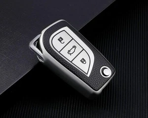 2pcs car key fob case covers for Toyota Corolla Yaris Levin Reiz Highlander RAV4 - Picture 1 of 6
