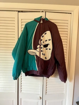 Chaqueta acolchada de hockey vintage de los 90 Anaheim Mighty Ducks NHL Foto 1 de 4