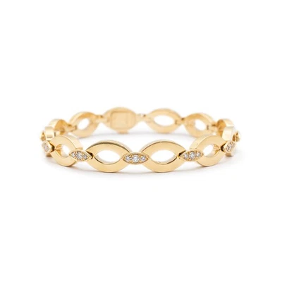 复古卡地亚 18K 黄金 Diadea 钻石椭圆形手链 — 第 1/4 张图片