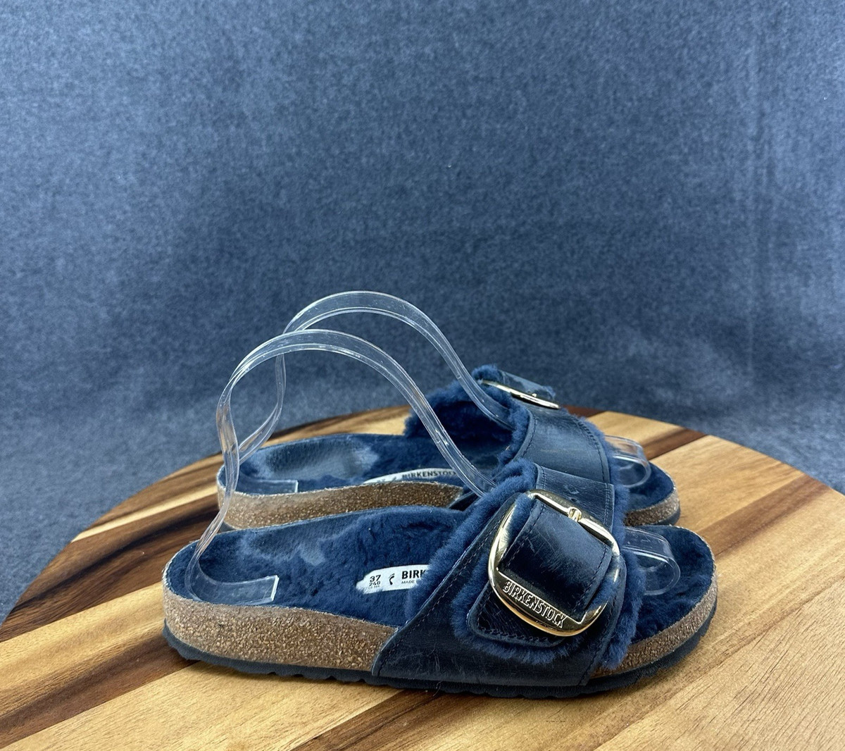 【新品未使用】BIRKENSTOCK Madrid Big Buckle 38 Birkenstock Madrid Big Buckle high shine stone coin leather