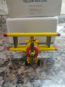 Department 56 Snow Village, Accessory Yellow Airplane, #5458-5, Retired Piece - Picture 1 of 5