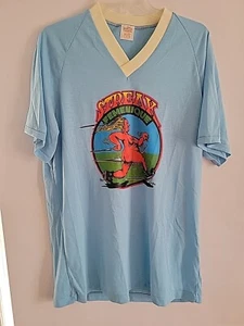 Vintage Single Stitch Streak Femenique Vertex 1974 V-neck T Shirt XL - Picture 1 of 6