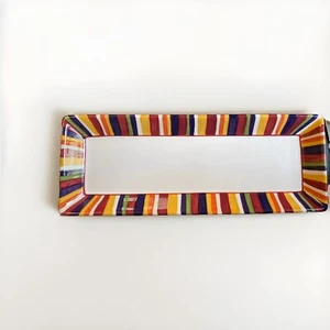Pampered Chef Simple Additions Striped Rectangular Serving Dish Platter 16" x 6" - Picture 1 of 1