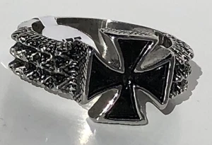 Eisernes Kreuz Iron Cross Ring Edelstahlring Biker Ø ca 21,6mm Größe 12 68 - Bild 1 von 1