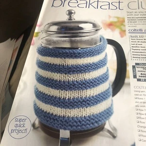 Breakfast Club, knitting pattern for Cafetière & Egg Cosies by Lucinda Ganderton - Picture 1 of 3