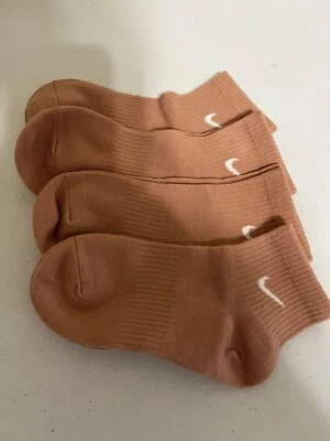 Calcetines al tobillo para mujer Nike Everyday talla mediana salmón 4 pares NUEVOS NUEVOS SIN ETIQUETAS Foto 1 de 2