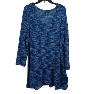 White Stag Womens Open Weave Tunic Sweater Blue 3X - Picture 1 of 9