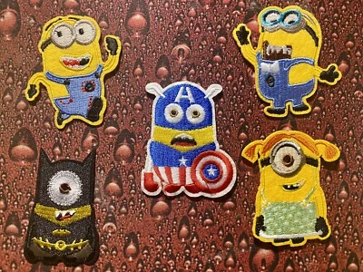 5 tolle Aufbügel Flicken Minions,Patch Aufbügler Aufnäher Bügelbild Neu  !!! - Bild 1 von 4